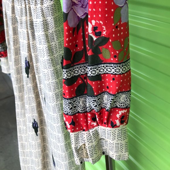 Vintage 70's Nancy B of California Multi Print Maxi *Authentic Halloween Costume - Picture 10 of 12